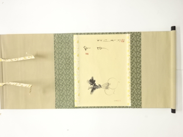 JAPANESE HANGING SCROLL / HAND PAINTED / TURNIP / YUKIO YODO